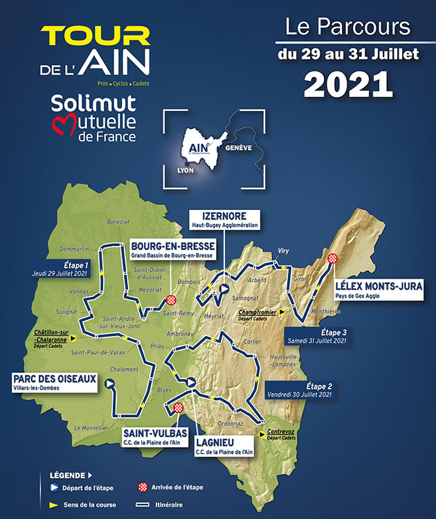 2021 Tour de l'Ain map